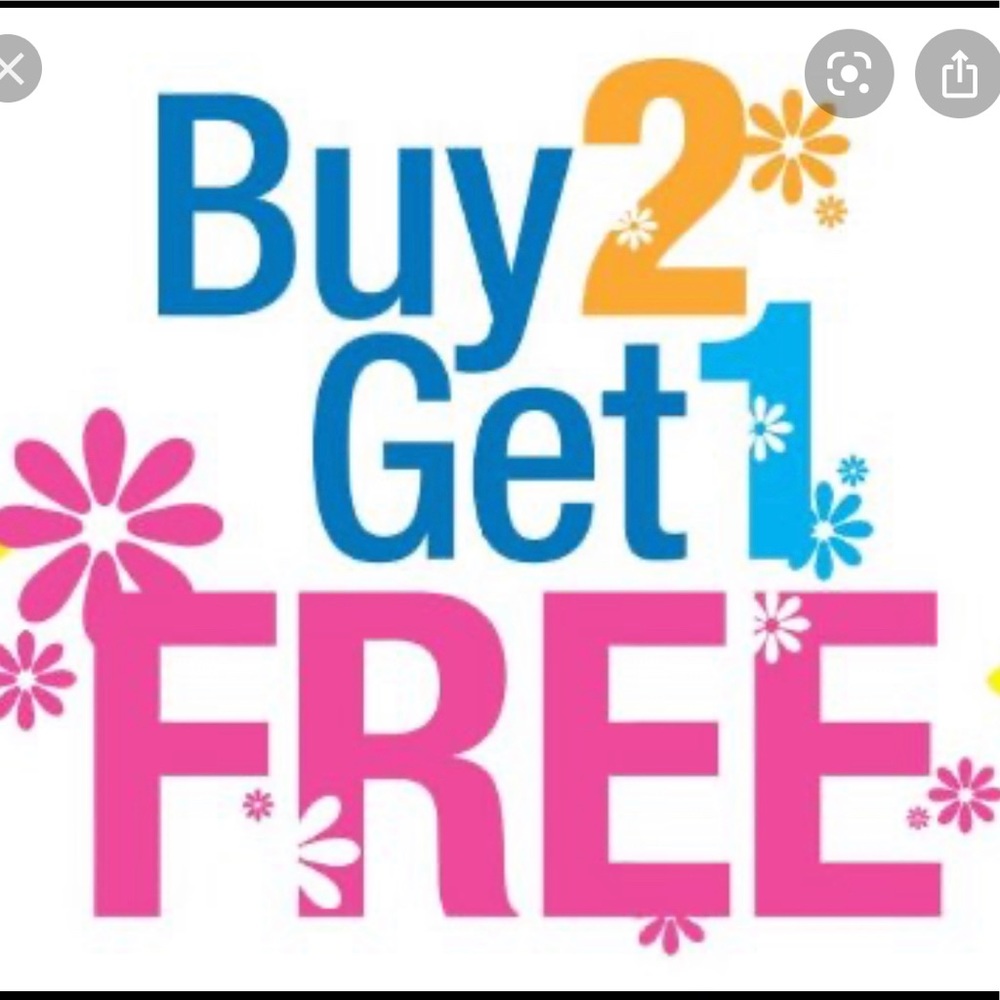 Buy 2 get 1 free anything in my closet!